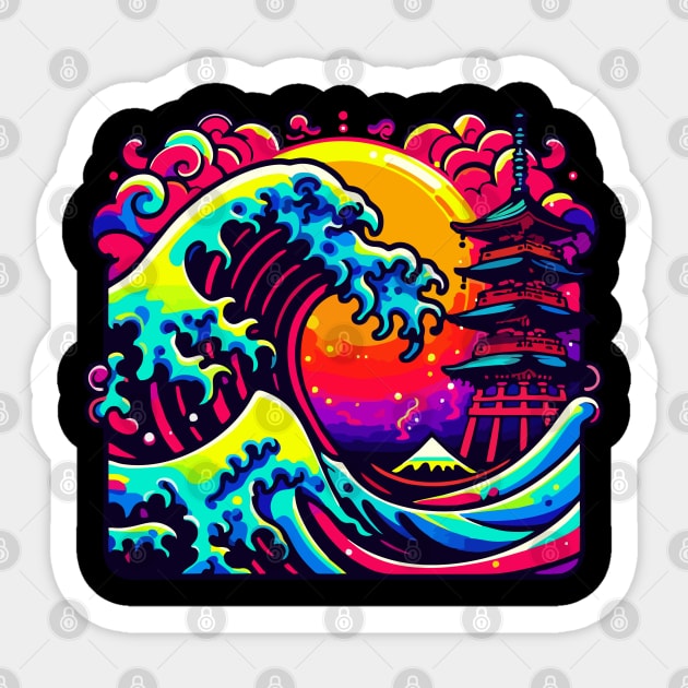 hokusai Sticker by artoriaa